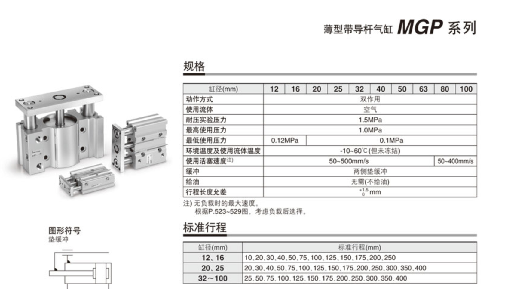 smc气缸带导杆薄型气缸MGP系列MGPL12-10Z，MGPL12-10Z-A93LS_上海抚御